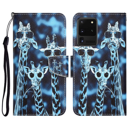 Colored Drawing Leather Phone Case, For Samsung Galaxy S20 Ultra