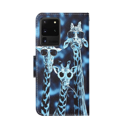 Colored Drawing Leather Phone Case, For Samsung Galaxy S20 Ultra