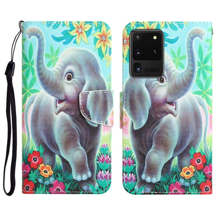 Colored Drawing Leather Phone Case, For Samsung Galaxy S20 Ultra