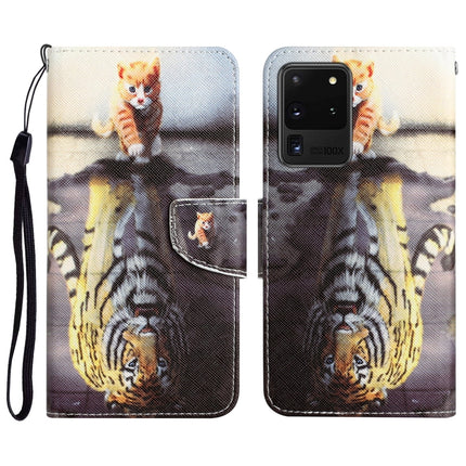 Colored Drawing Leather Phone Case, For Samsung Galaxy S20 Ultra