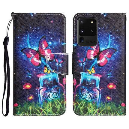 Colored Drawing Leather Phone Case, For Samsung Galaxy S20 Ultra