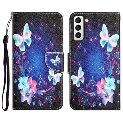 Colored Drawing Leather Phone Case, For Samsung Galaxy S21+ 5G