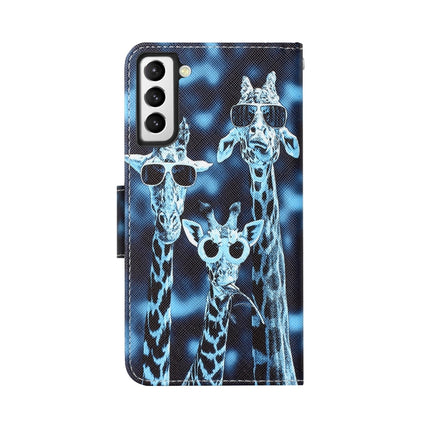 Colored Drawing Leather Phone Case, For Samsung Galaxy S22+ 5G