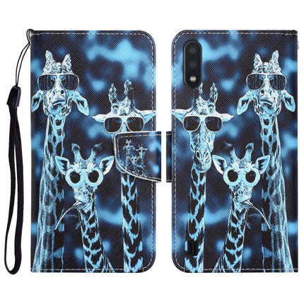 Colored Drawing Leather Phone Case, For Samsung Galaxy A01