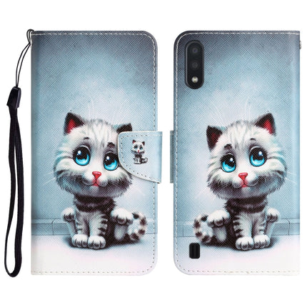 Colored Drawing Leather Phone Case, For Samsung Galaxy A01