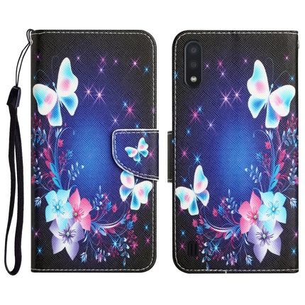 Colored Drawing Leather Phone Case, For Samsung Galaxy A01