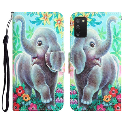 Colored Drawing Leather Phone Case, For Samsung Galaxy A02s