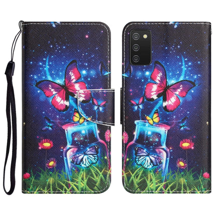 Colored Drawing Leather Phone Case, For Samsung Galaxy A02s