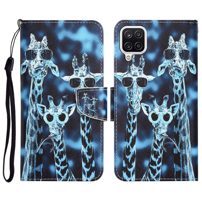 Colored Drawing Leather Phone Case, For Samsung Galaxy A12