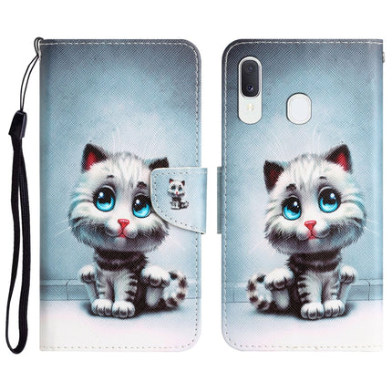 Colored Drawing Leather Phone Case, For Samsung Galaxy A20 / A30
