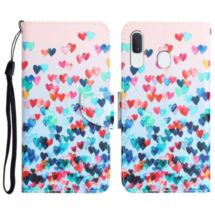 Colored Drawing Leather Phone Case, For Samsung Galaxy A20 / A30