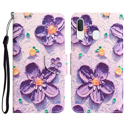 Colored Drawing Leather Phone Case, For Samsung Galaxy A20 / A30