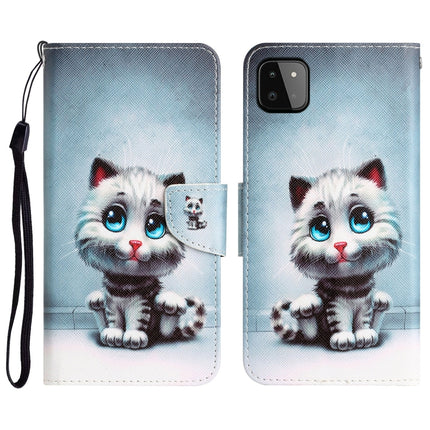 Colored Drawing Leather Phone Case, For Samsung Galaxy A22 5G