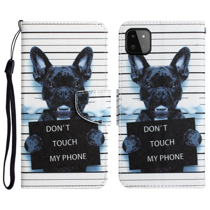 Colored Drawing Leather Phone Case, For Samsung Galaxy A22 5G