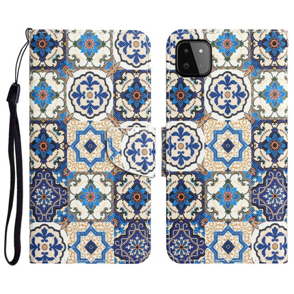 Colored Drawing Leather Phone Case, For Samsung Galaxy A22 5G