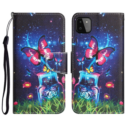 Colored Drawing Leather Phone Case, For Samsung Galaxy A22 5G