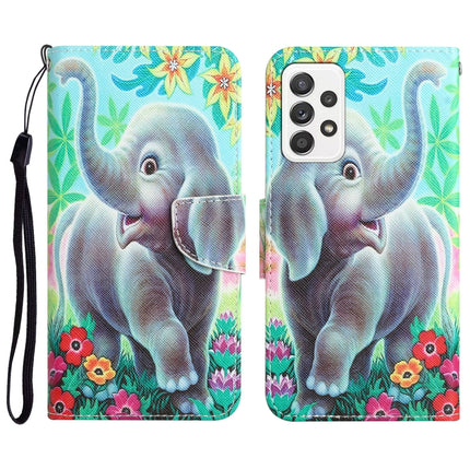 Colored Drawing Leather Phone Case, For Samsung Galaxy A33 5G