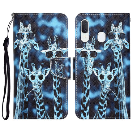 Colored Drawing Leather Phone Case, For Samsung Galaxy A40