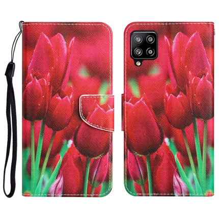 Colored Drawing Leather Phone Case, For Samsung Galaxy A42