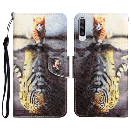 Colored Drawing Leather Phone Case, For Samsung Galaxy A50