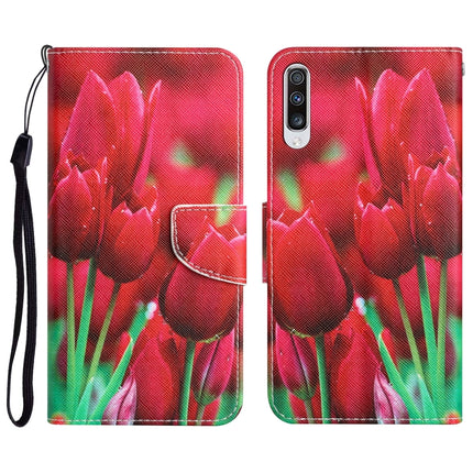Colored Drawing Leather Phone Case, For Samsung Galaxy A50