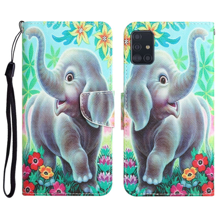 Colored Drawing Leather Phone Case, For Samsung Galaxy A71