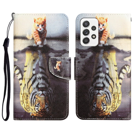Colored Drawing Leather Phone Case, For Samsung Galaxy A73 5G