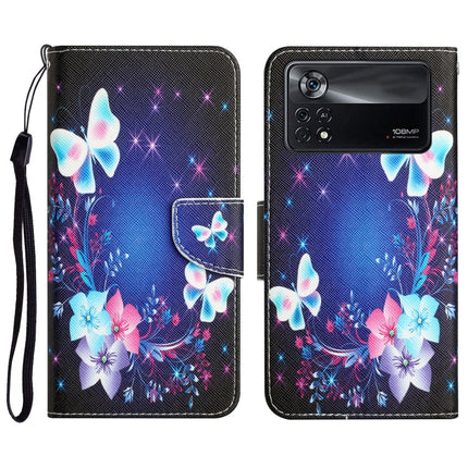 Colored Drawing Leather Phone Case, For Xiaomi Poco X4 Pro 5G