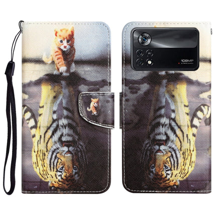 Colored Drawing Leather Phone Case, For Xiaomi Poco X4 Pro 5G