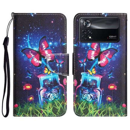 Colored Drawing Leather Phone Case, For Xiaomi Poco X4 Pro 5G