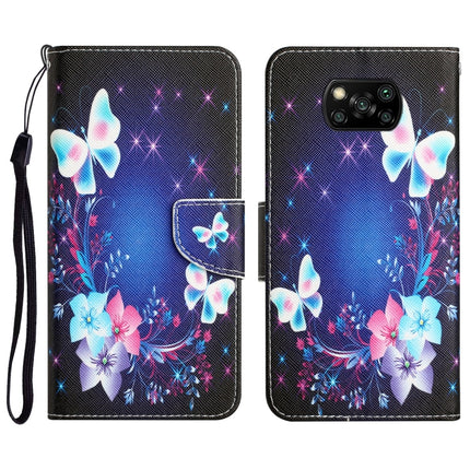 Colored Drawing Leather Phone Case, For Xiaomi Poco X3 NFC