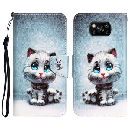 Colored Drawing Leather Phone Case, For Xiaomi Poco X3 NFC