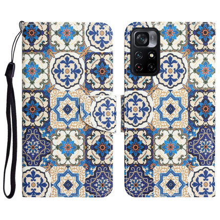 Colored Drawing Leather Phone Case, For Xiaomi Poco M4 Pro 5G