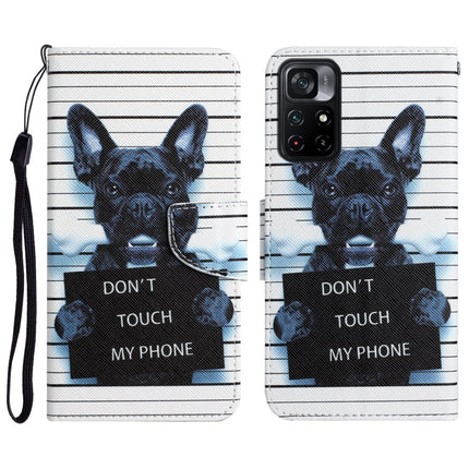 Colored Drawing Leather Phone Case, For Xiaomi Poco M4 Pro 5G