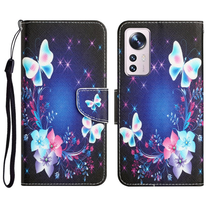 Colored Drawing Leather Phone Case, For Xiaomi 12 Lite