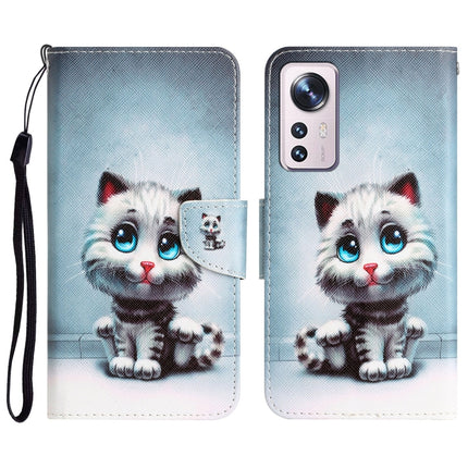 Colored Drawing Leather Phone Case, For Xiaomi 12 Lite