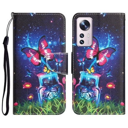 Colored Drawing Leather Phone Case, For Xiaomi 12 Lite