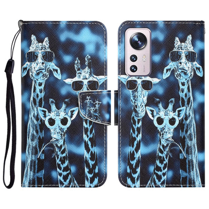 Colored Drawing Leather Phone Case, For Xiaomi 12 Lite