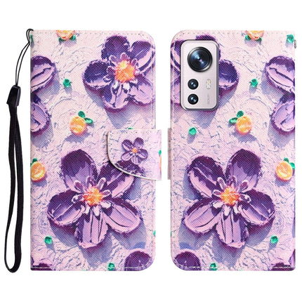 Colored Drawing Leather Phone Case, For Xiaomi 12 Lite
