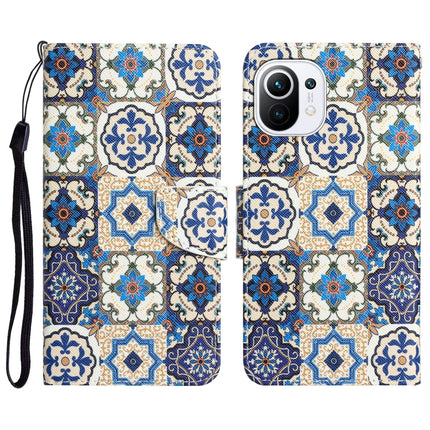 Colored Drawing Leather Phone Case, For Xiaomi Mi 11 Lite