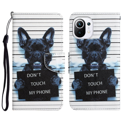 Colored Drawing Leather Phone Case, For Xiaomi Mi 11 Lite