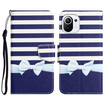 Colored Drawing Leather Phone Case, For Xiaomi Mi 11 Lite