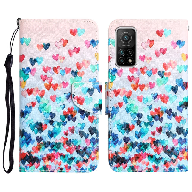 Colored Drawing Leather Phone Case, For Xiaomi Mi 10T 5G