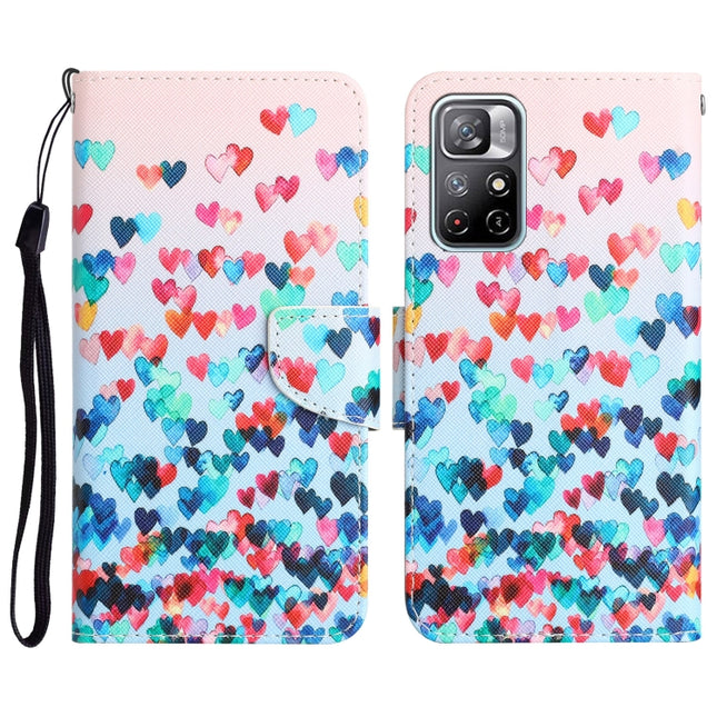 Colored Drawing Leather Phone Case, For Xiaomi Redmi Note 11 5G