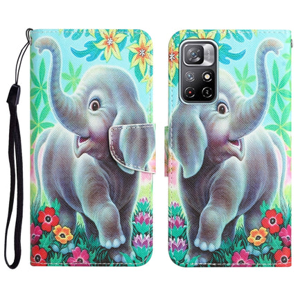 Colored Drawing Leather Phone Case, For Xiaomi Redmi Note 11 5G