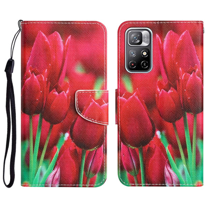 Colored Drawing Leather Phone Case, For Xiaomi Redmi Note 11 5G