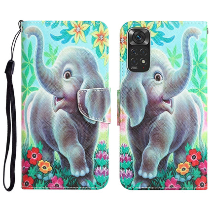 Colored Drawing Leather Phone Case, For Xiaomi Redmi Note 11 Global