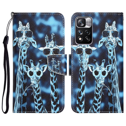 Colored Drawing Leather Phone Case, For Xiaomi Redmi Note 11 Pro 5G