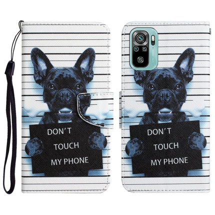 Colored Drawing Leather Phone Case, For Xiaomi Redmi Note 10 4G