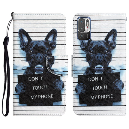 Colored Drawing Leather Phone Case, For Xiaomi Redmi Note 10 5G